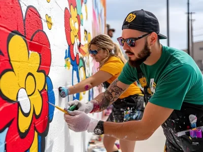 graffiti team building arte mural madrid madrid smart